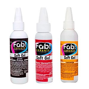 Kit  3 Cores Soft Gel de Halloween - 3 unidades - Fab - Rizzo