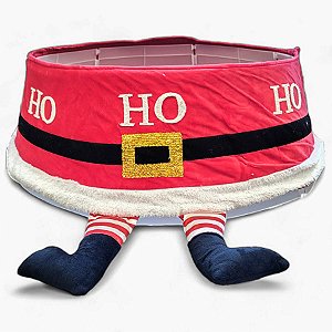 Saia Rígida Desmontável para Árvore de Natal - Roupa Papai Noel - 120cm - 1 unidade - Rizzo