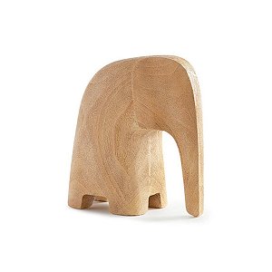 Escultura Elefante Abstrato de Poliresina - 11x11x5,5cm - 1 unidade - Rizzo