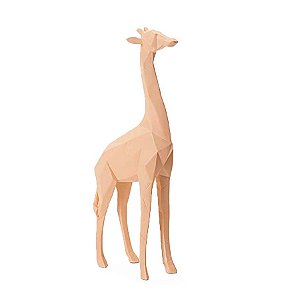 Escultura Girafa em Pé de Poliresina - 10x30x5cm - 1 unidade - Rizzo