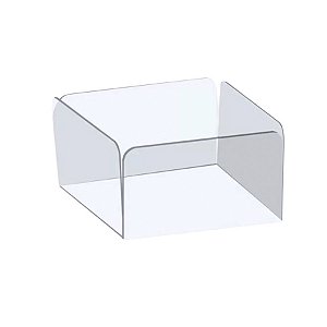 Forminha para Doces 4 Pétalas Quadrada - Transparente - 3,5x3,5cm - 500 unidades - Rizzo
