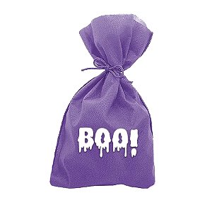Saco para Surpresas de Halloween - Boo! - 13x25cm - 10 unidades - Rizzo