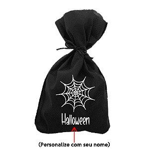 Saco para Surpresas de Halloween Personalizado - Teia - 13x25cm - 10 unidades - Rizzo