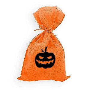 Saco para Surpresas de Halloween - Abóbora - 13x25cm - 10 unidades - Rizzo