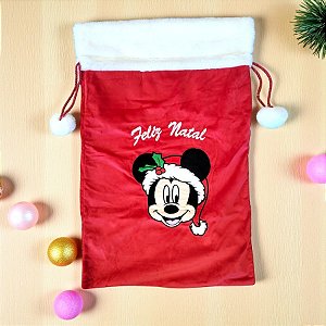 Saco de Presente Tecido - Mickey - 72x47cm - 1 unidade - Cromus - Rizzo