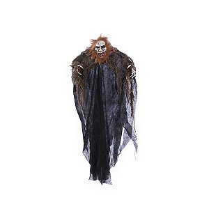 Enfeite Decorativo de Halloween - Caveira Zumbi Lincon - 61cm - 1 unidade - Cromus - Rizzo