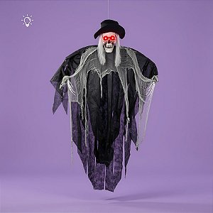 Enfeite Decorativo de Halloween - Caveira Collin - 154cm - 1 unidade - Cromus - Rizzo