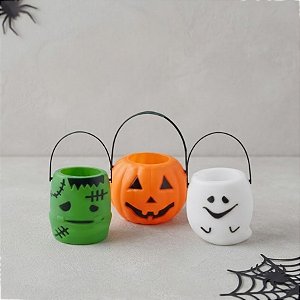 Mini Baldinhos de Halloween com Alça - 7cm - 3 unidades - Rizzo