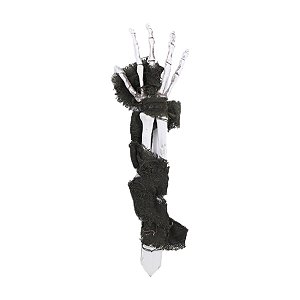 Adereço de Halloween - Mãos de Esqueleto Atadura - Verde - 43cm - 1 unidade - Cromus - Rizzo
