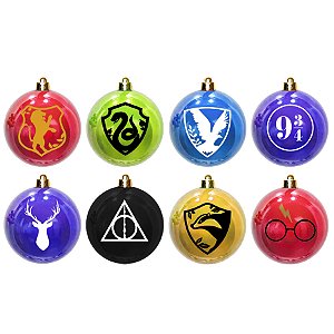 Bola de Natal Colorida Perolada - Bruxinhos - 8cm - 8 unidades - Rizzo