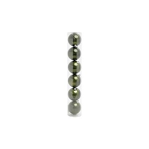 Bolas de Natal em Tubo - Verde - 4cm - 6 unidades - Cromus - Rizzo