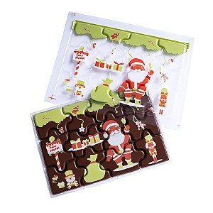 Blister Decorado com Transfer para Chocolate - Quebra-Cabeça Natal - BLN 0195 01 - 1 unidade - Stalden - Rizzo