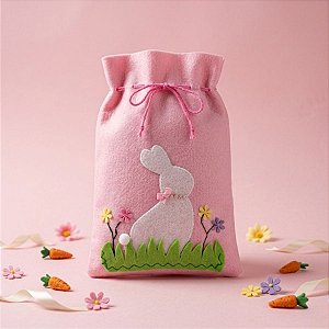 Saco em Feltro - Rosa Claro - 23x15cm - 1 unidade - Rizzo