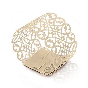 Porta Guardanapo Creme - 3cm - 6 unidades - Cromus - Rizzo