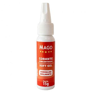 Corante SoftGel Vermelho Brilhante - 15g - 1 unidade - Mago - Rizzo