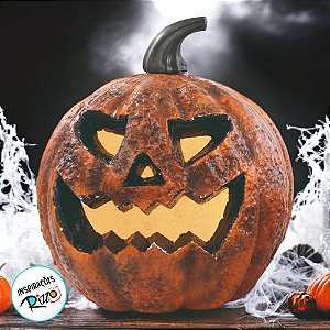 Enfeite de Halloween - Abóbora Salém com Led - 23x17cm - 1 unidade - Cromus - Rizzo