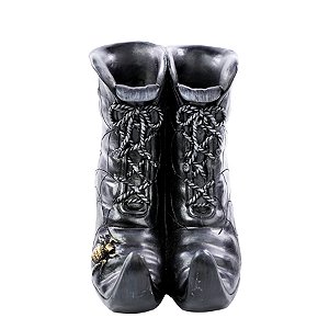 Enfeite de Halloween em Resina - Botas de Bruxa - 15x13x19,5cm - 1 unidade - Cromus - Rizzo