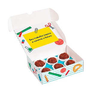 Caixa para 6 Doces - Dia dos Professores - 10 unidades - Cromus - Rizzo