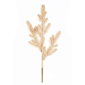 Galho Decorativo - Folhagem Dourada - 39cm - 1 unidade - Cromus - Rizzo