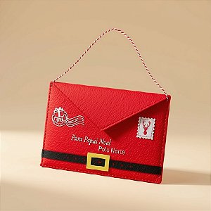 Envelope em Feltro de Natal - Cinto Noel - 25x16cm - 1 unidade - Cromus - Rizzo