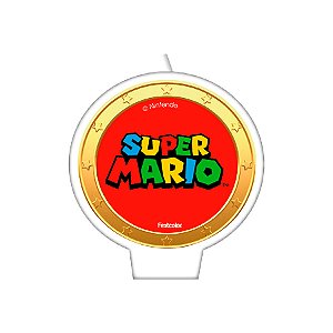 Vela Plana - Super Mario - 1 unidade - FestColor - Rizzo