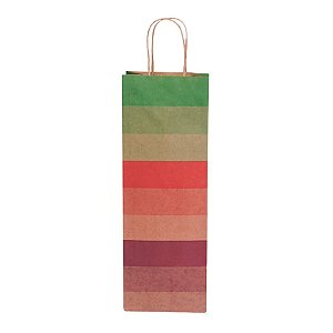 Sacola para Garrafa de Vinho - 13,5x8x39cm - Colorido - Ref.1838 - 10 unidades - WMA - Rizzo