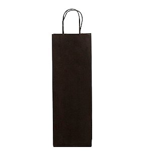 Sacola para Garrafa de Vinho - 13,5x8x39cm - Preto - Ref.1838 - 10 unidades - WMA - Rizzo