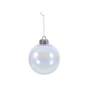 Bola de Natal - Furta-Cor - 8cm - 6 unidades - Rizzo