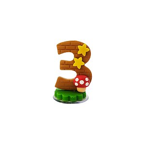 Vela de Biscuit - Super Jogos - N° 3 - 1 unidade - Rizzo