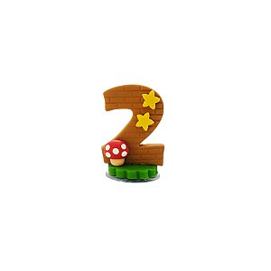 Vela de Biscuit - Super Jogos - N° 2 - 1 unidade - Rizzo