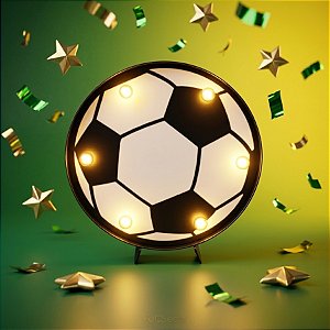 Luminária Led - Bola de Futebol - 16cm - 1 unidade - Rizzo