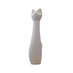Escultura Gato de Cerâmica Cinza - 21,5x6x6cm - 1 unidade - Rizzo