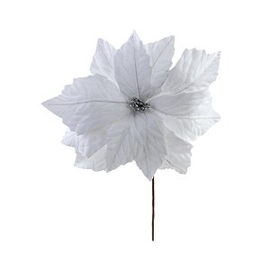 Poinsétia Decorativa - Branca - 30cm - 1 unidade - Cromus - Rizzo