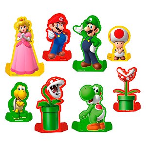 Decoração de Mesa - Super Mario - 8 unidades - FestColor - Rizzo