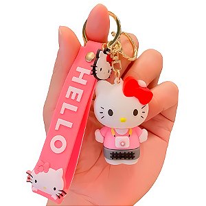 Chaveiro com Alça Rosa - Hello Kity - 6cm - 1 unidade - Rizzo