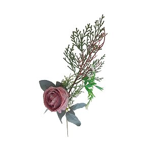 Flor Decorativa Artificial - Rosa - 40cm - 1 unidade - Rizzo