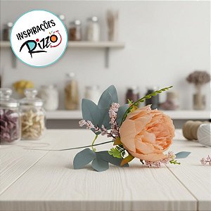 Flor Decorativa Artificial - Rosa - 24cm - 1 unidade - Cromus - Rizzo
