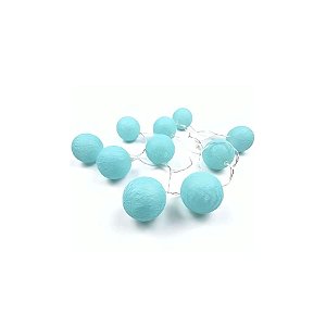Luminária Cordao de Luz de Bolinhas - 20 Leds - 3,5cmx3m - Azul Água - 1 unidade - Rizzo