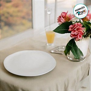 Prato Cerâmica Premium Sobremesa - Branco Mate - 20cm - 1 unidade - Rizzo