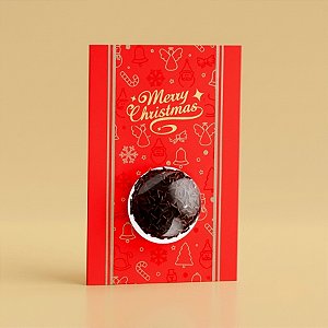 Cartão com Blister para 1 Doce - Natal Clássico - 10x3,5x15cm - Ref 5129 - 12 unidades - Ideia Embalagens - Rizzo