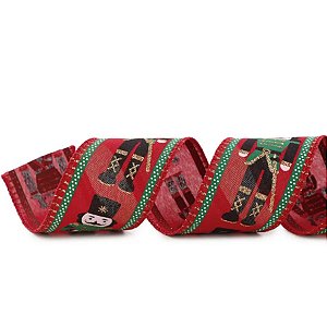 Fita Decorativa Aramada - Soldadinho de Chumbo - 6,3cm x 9,14m - 1 unidade - Cromus - Rizzo