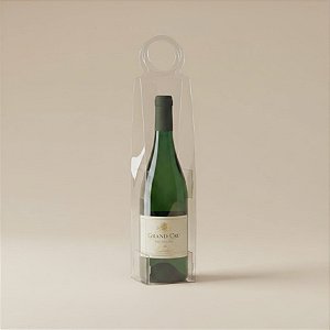 Sacola Redonda Transparente Bag Para Vinho 750ml - Lisa - 39cm - 1 unidade - Rizzo