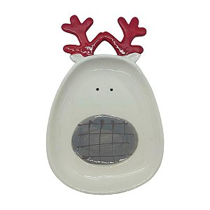Petisqueira de Cerâmica - Rena de Natal - 22cm - 1 unidade - Rizzo - Rizzo