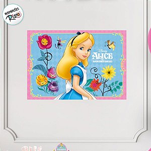 Painel Decorativo - Alice no Pais das Maravilhas - 1 unidade - Disney Original - Rizzo