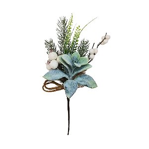 Galho Decorativo - Berry Branco - 30cm - 1 unidade - Rizzo