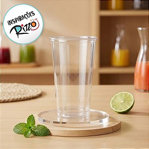Copo Plástico Crystal Bello - 550ml - 25 unidades - Plastilânia - Rizzo