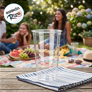 Copo Plástico Crystal Bello - 440ml - 25 unidades - Plastilânia - Rizzo