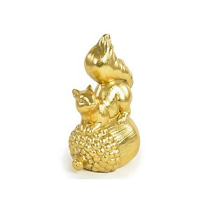 Enfeite De Natal Em Cerâmica - Esquilo Decorativo - 12cm - 1 unidade - Cromus - Rizzo
