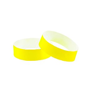 Pulseira de Identificação Para Eventos - Amarelo Neon - 1,9x25cm  - 50 unidades - Rizzo