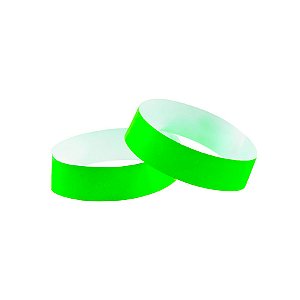 Pulseira de Identificação Para Eventos - Verde Neon - 1,9x25cm  - 50 unidades - Rizzo